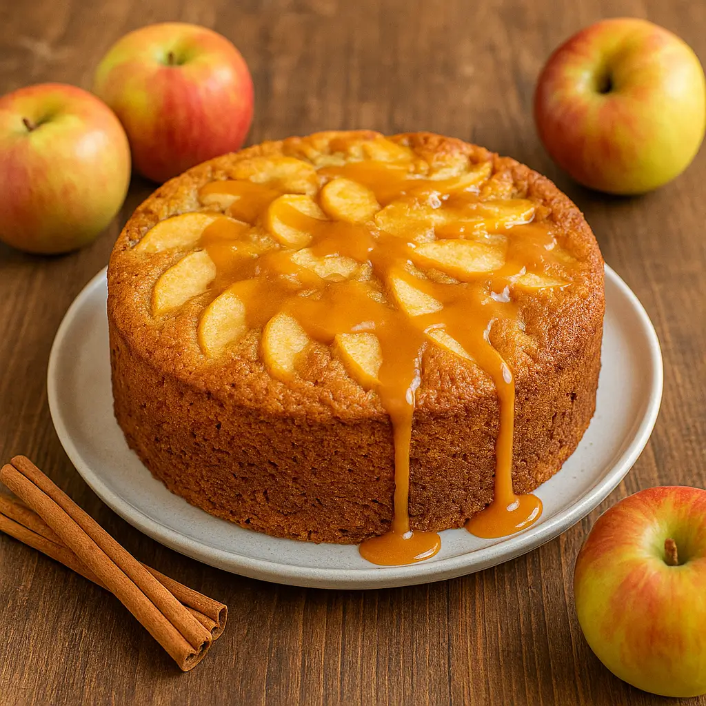 Apple Butterscotch Cake with Butterscotch Drizzle