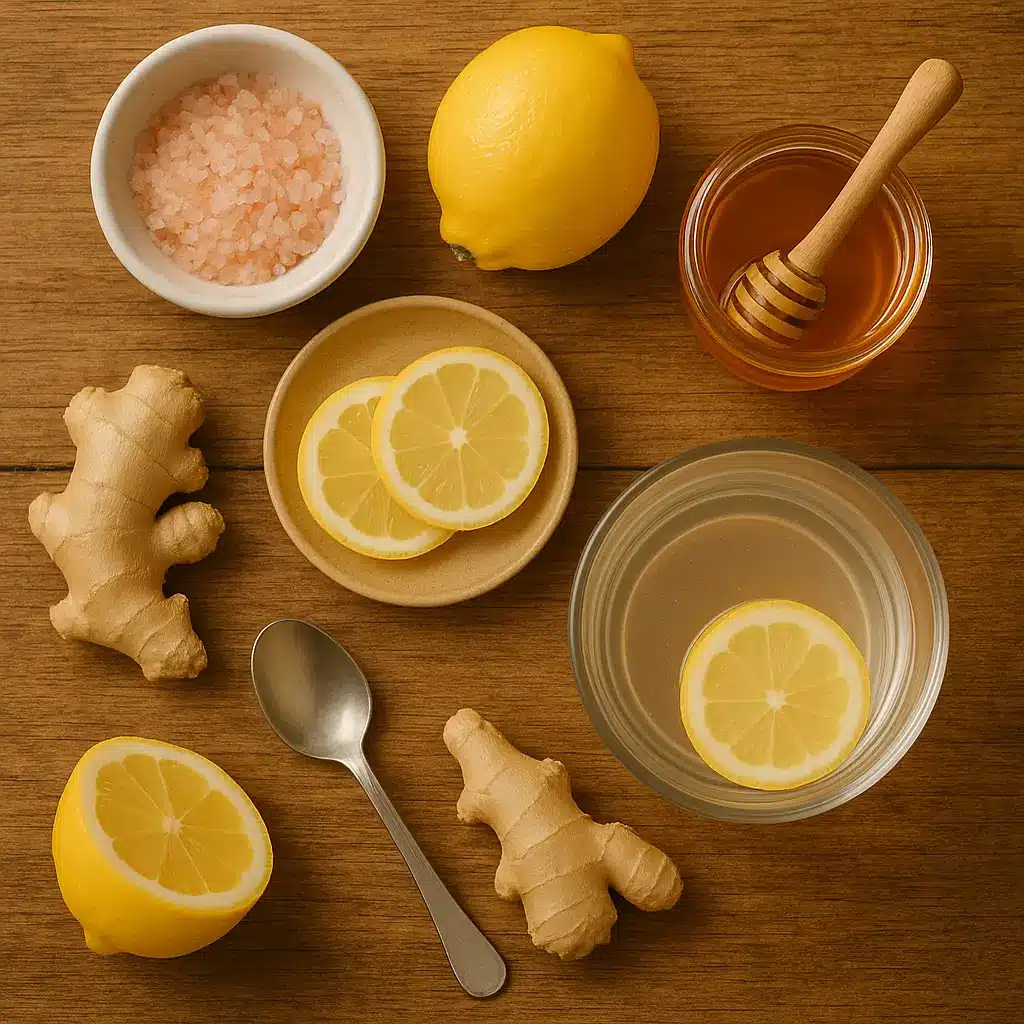 Ingredients for the Japanese pink salt trick