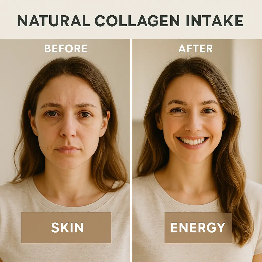 Before and after results of the 5 second gelatin trick.