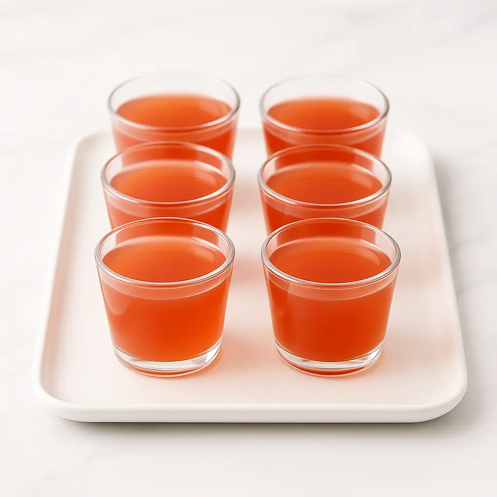 Perfectly portioned bariatric jello cups ready to serve.