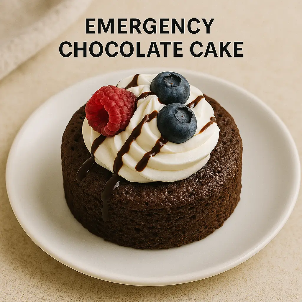 decorated emergency chocolate cake recipe