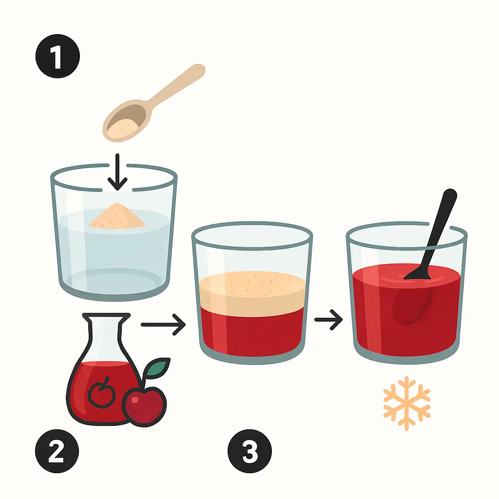 Preparing tart cherry gelatin recipe