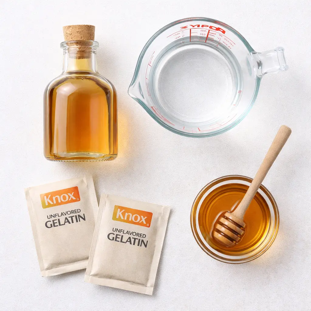 ingredients for apple cider vinegar gelatin recipe