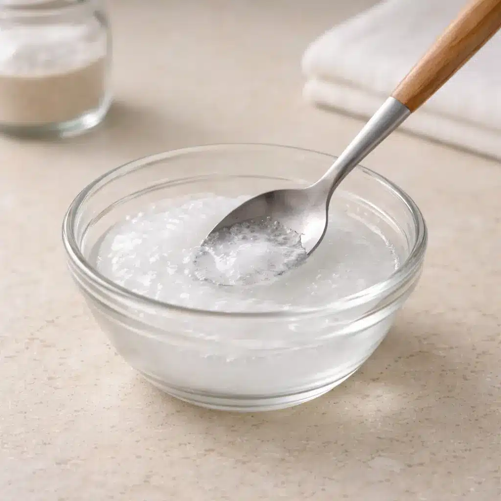 Preparing the baking soda recipe for men by mixing baking soda with water