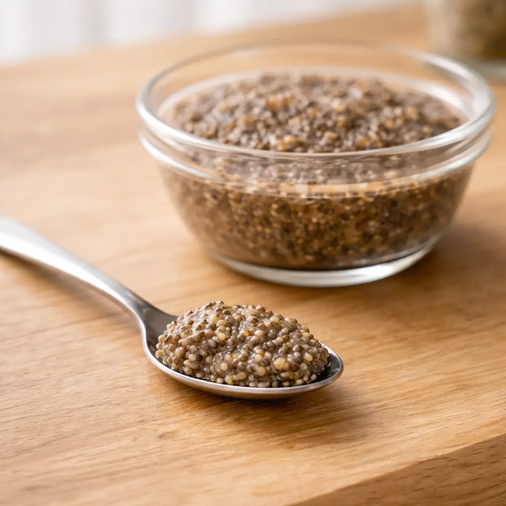 Small portion size of bariatric seed recipe for mindful eating