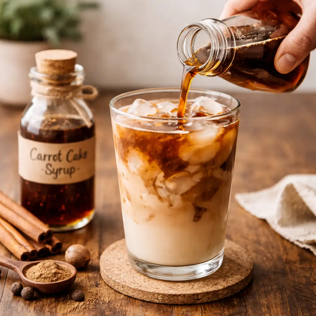 Carrot cake syrup recipe for coffee in iced coffee