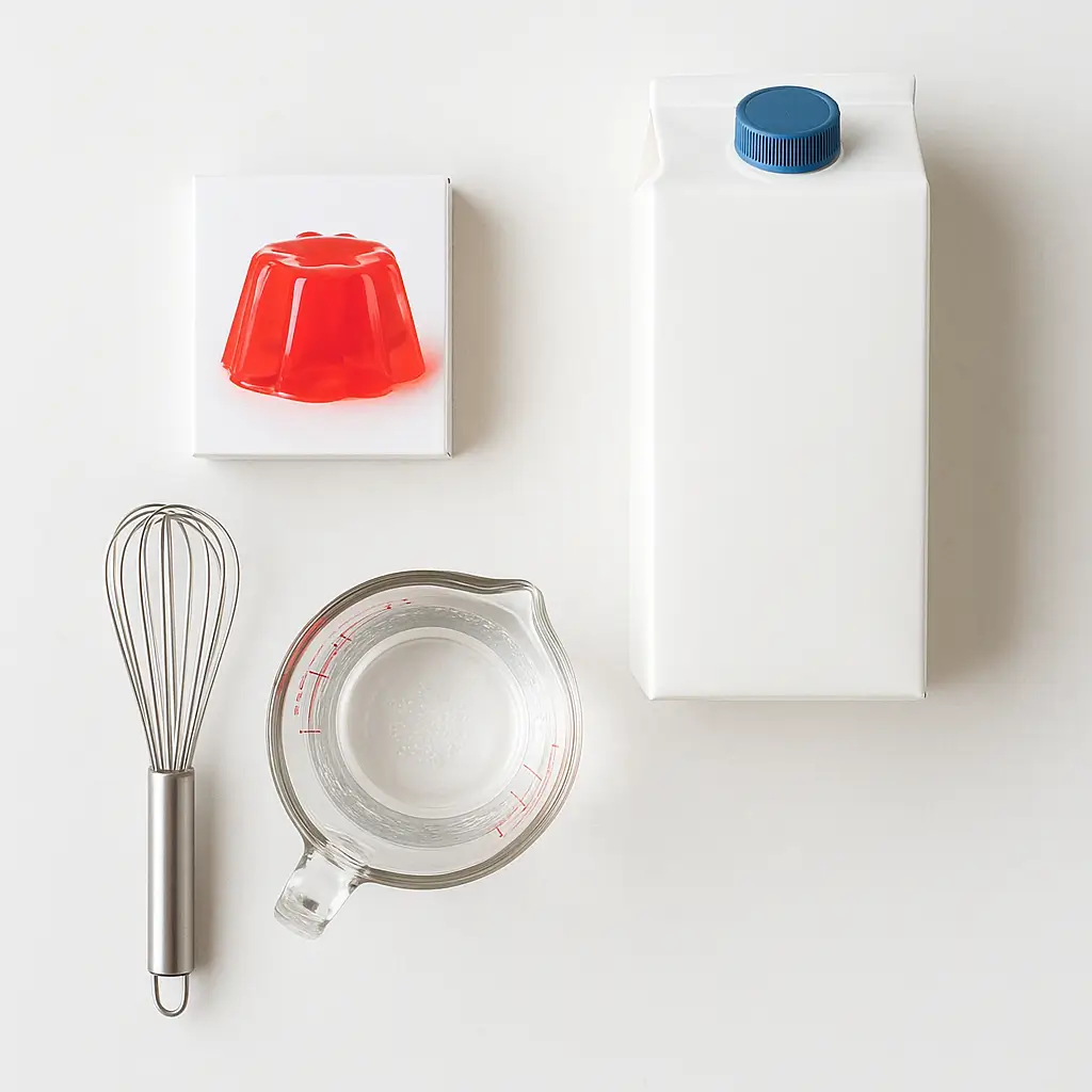 Ingredients needed for jello with almond milk recipe