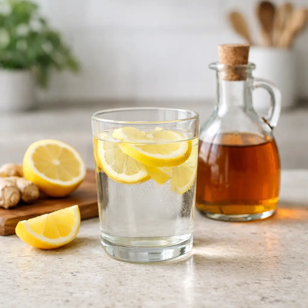 Natural mounjaro recipe made with lemon and apple cider vinegar