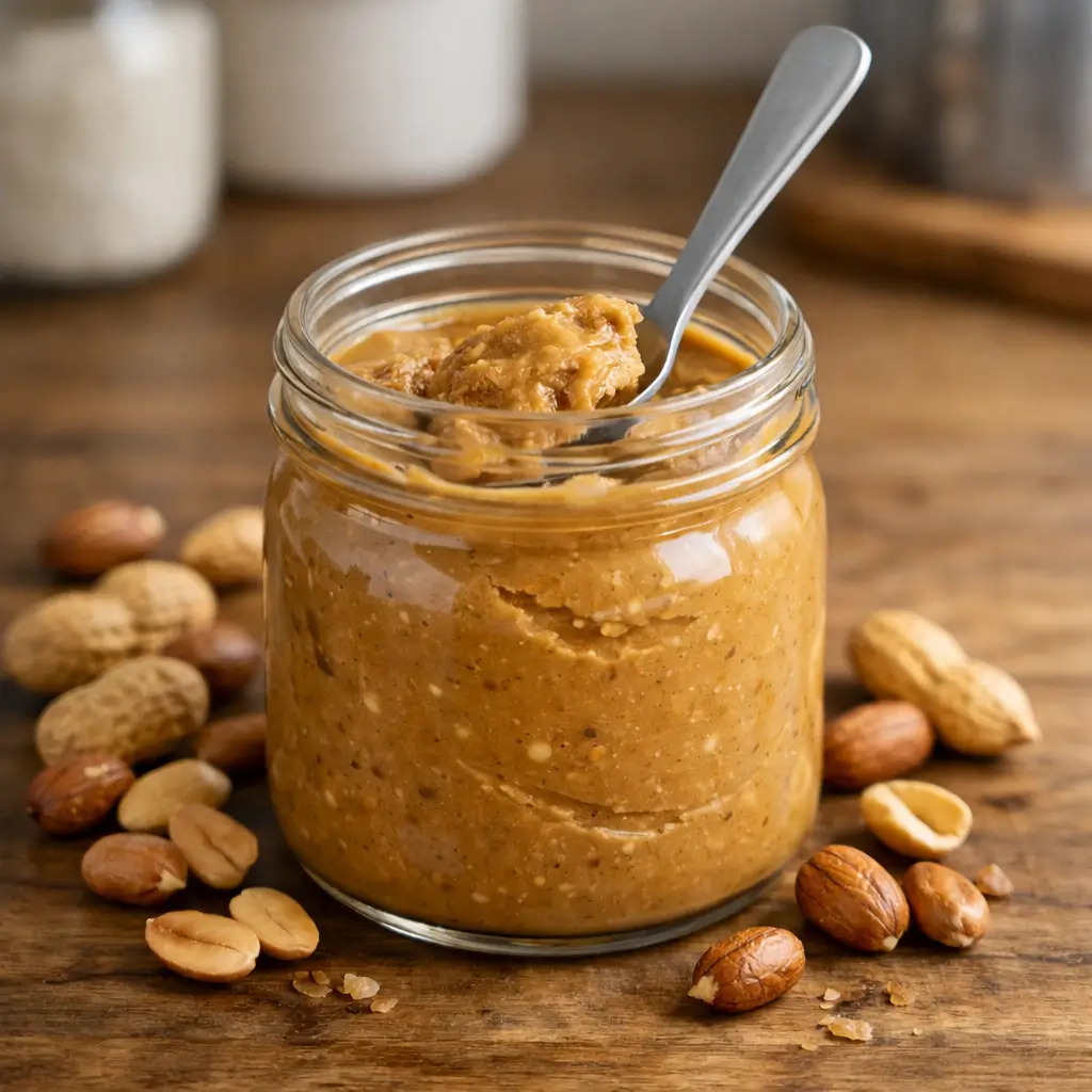 one trick pony peanut butter in a jar with natural texture