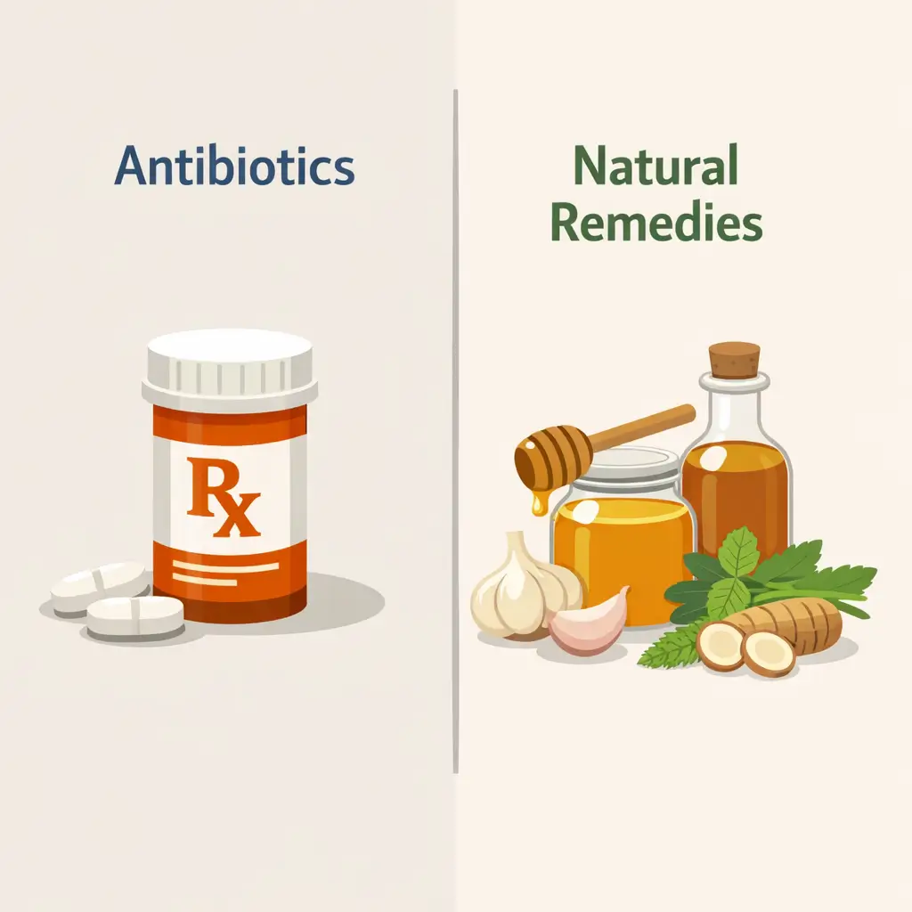 Amish amoxicillin recipe explained as a myth, comparing antibiotics and natural remedies