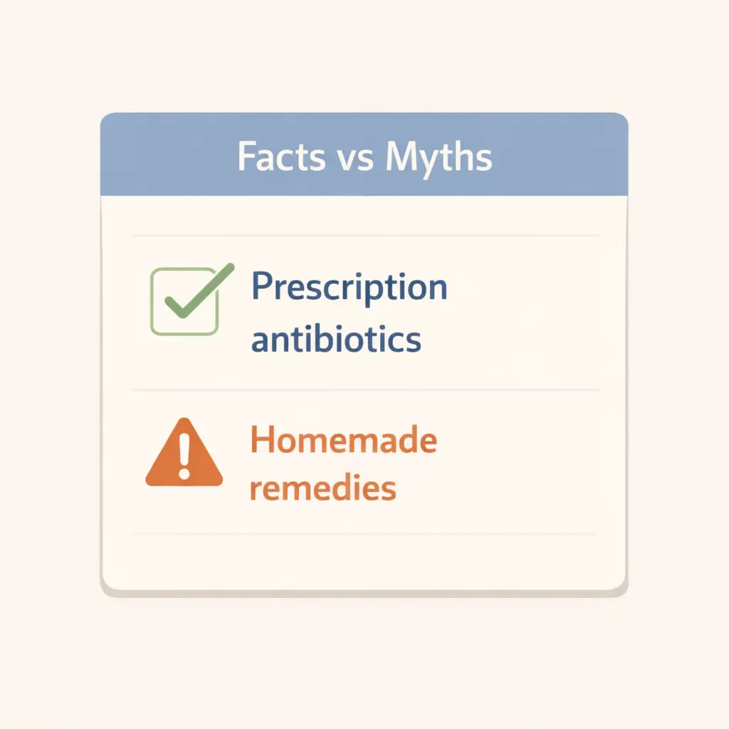 Difference between antibiotic facts and health myths