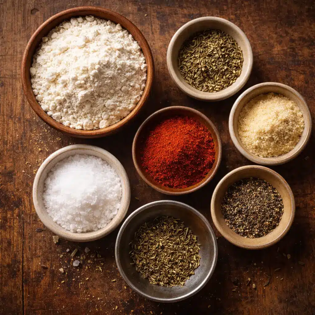 Seasoning ingredients used in recipe for KFC original fried chicken