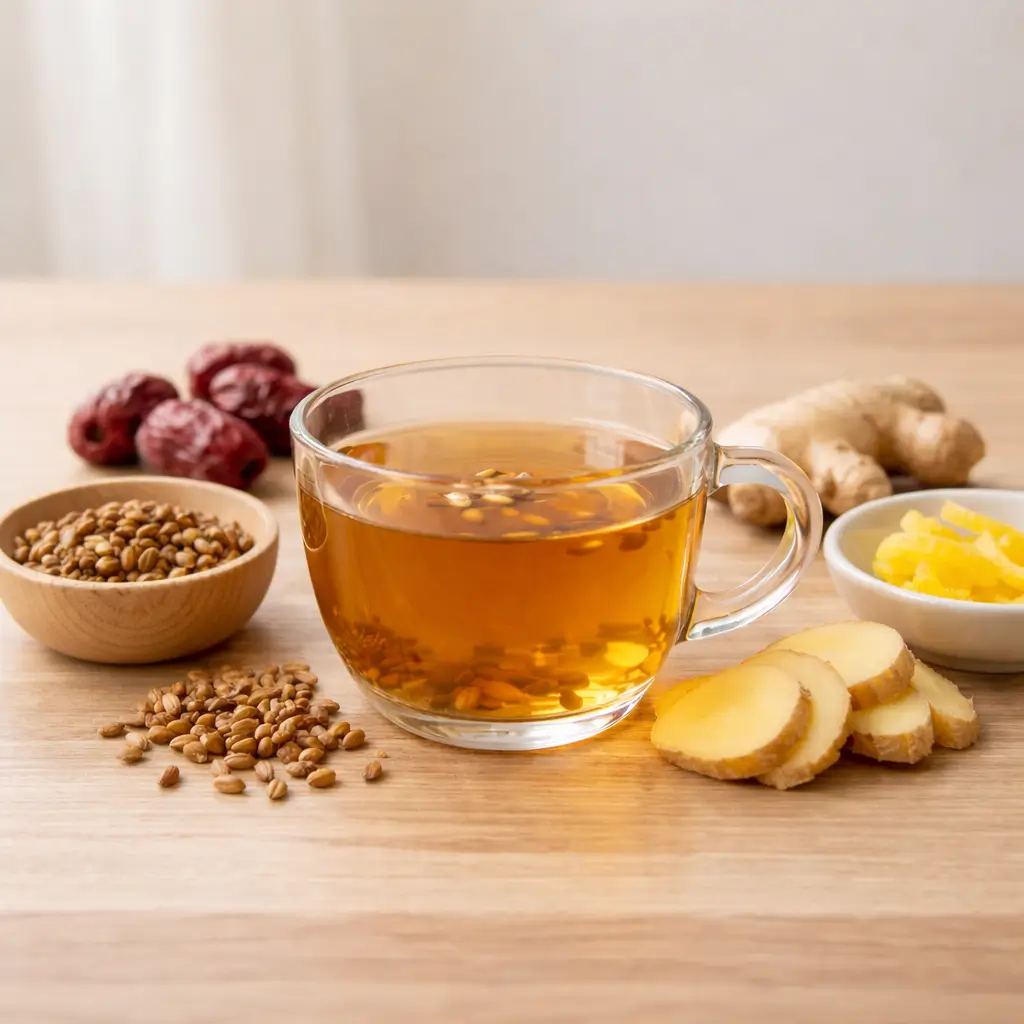 Korean retinol tea recipe made with traditional Korean herbal tea ingredients