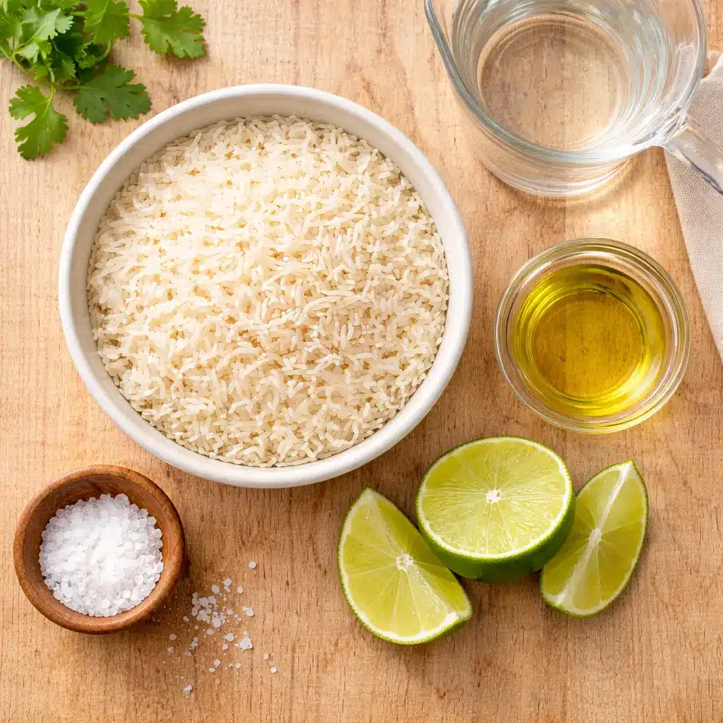 Ingredients used in Moe’s seasoned rice recipe