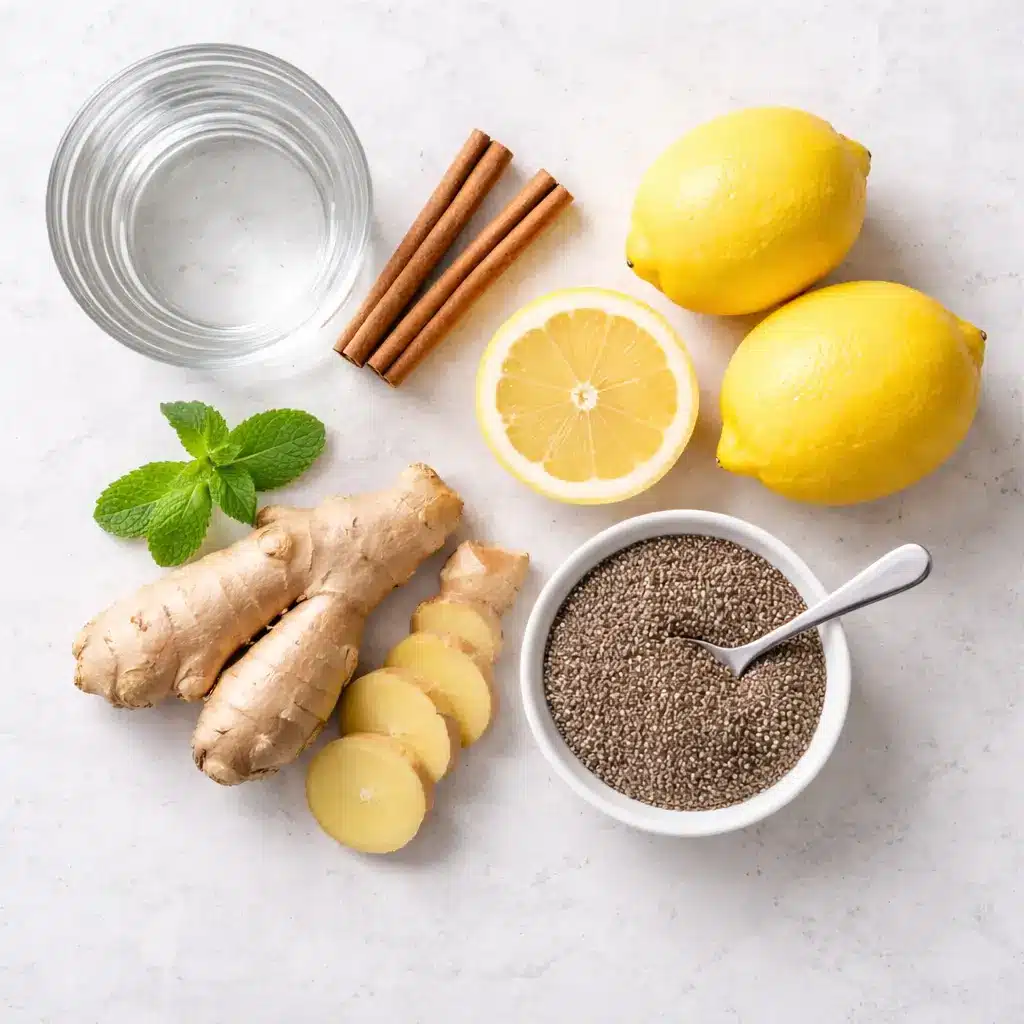 Ingredients used in a natural Zepbound drink recipe
