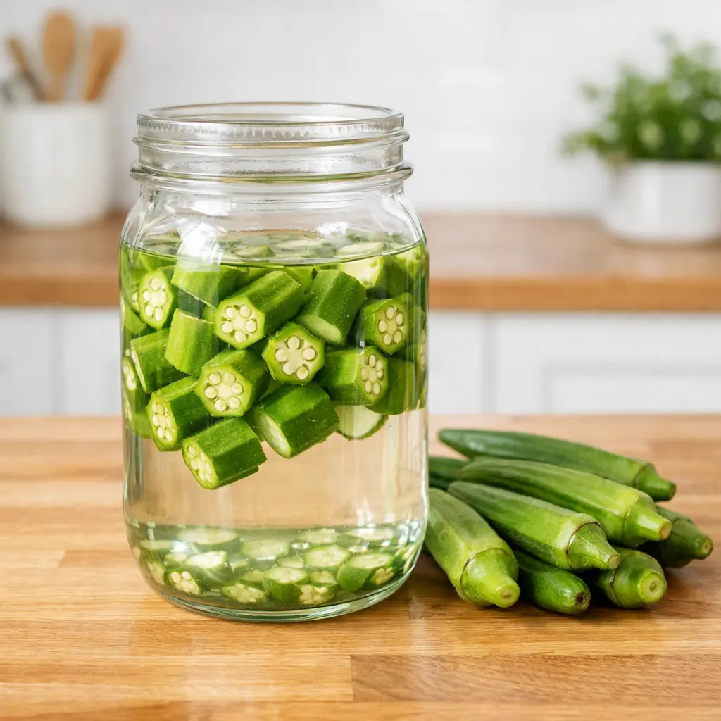 okra water recipe soaking fresh okra in water