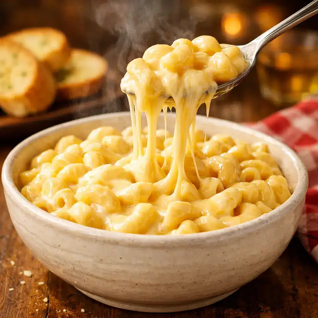 olive garden mac and cheese recipe with creamy cheese sauce and pasta