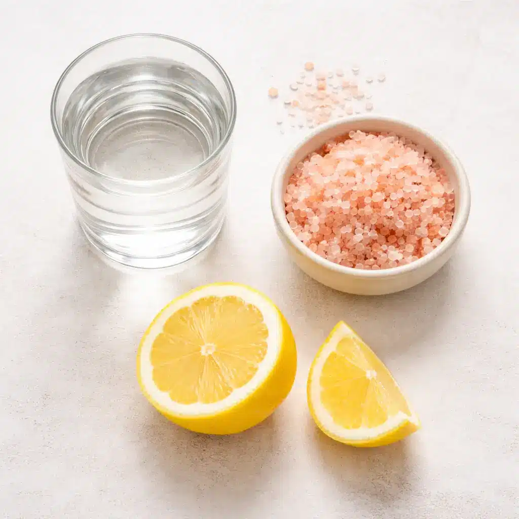 Ingredients commonly mentioned in the pink salt water recipe