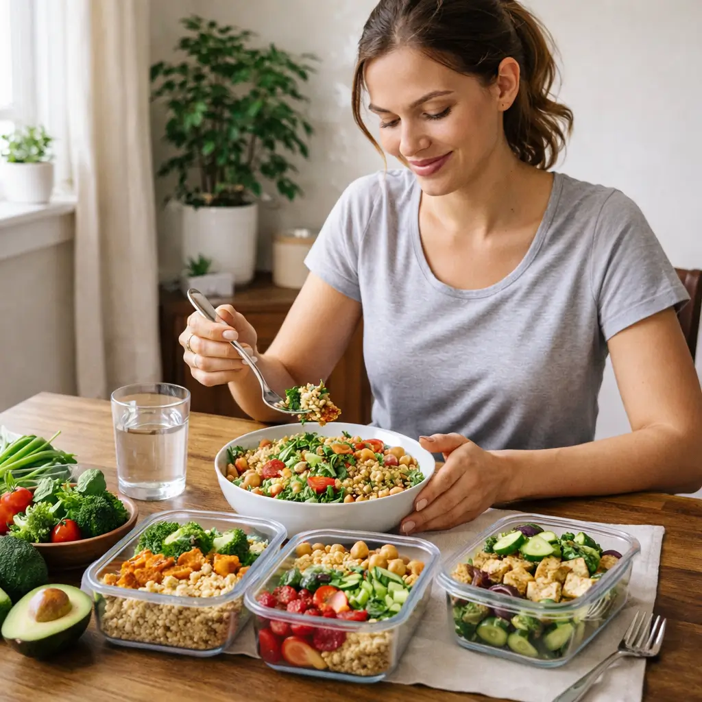 Sustainable lifestyle supported by vegan recipes for losing weight