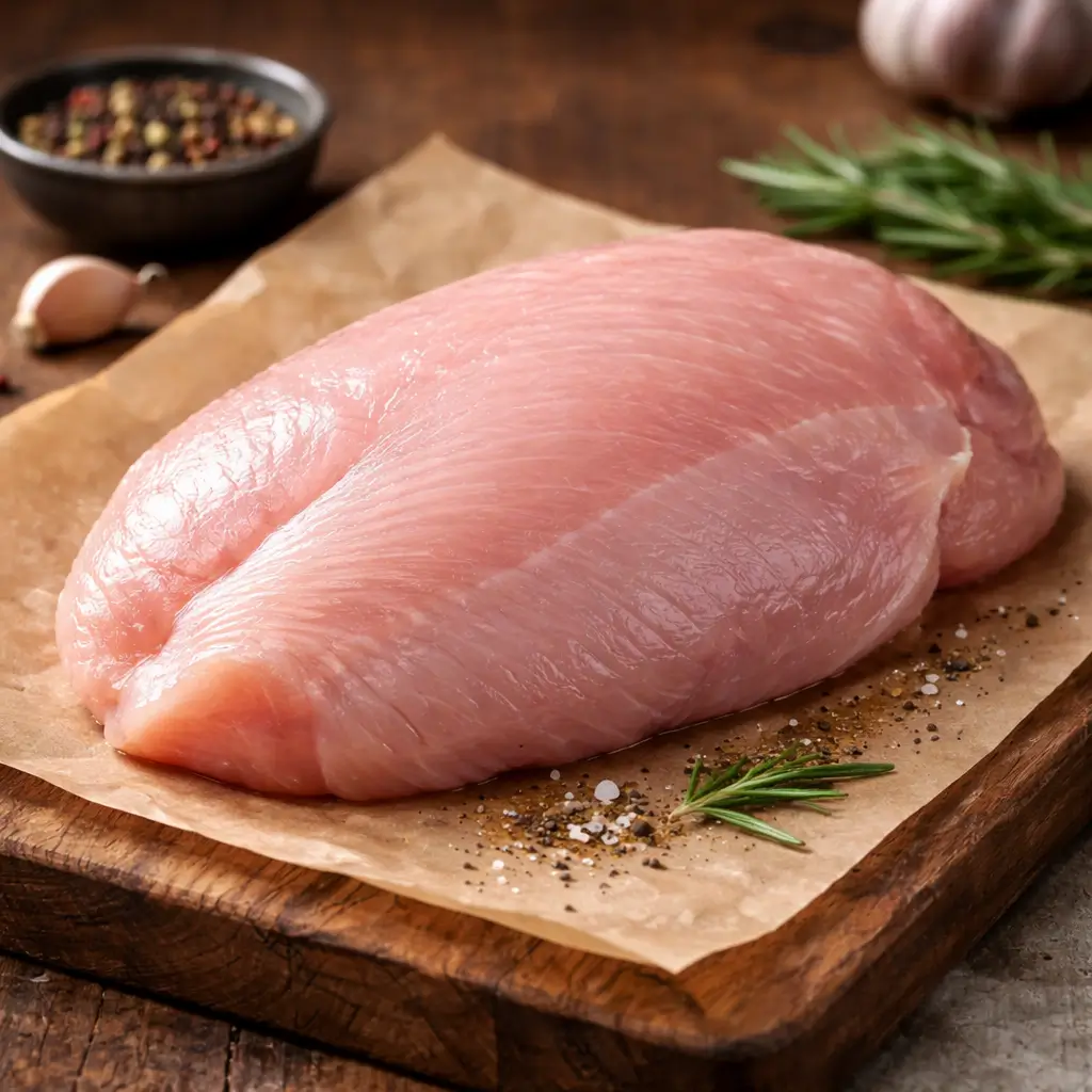 Raw boneless turkey breast cut for turkey london broil recipe