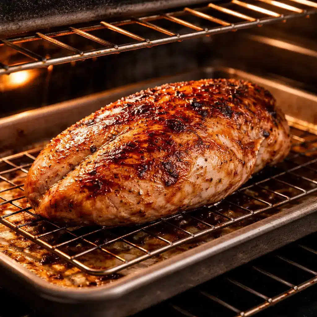 Turkey London broil cooking in the oven broiler