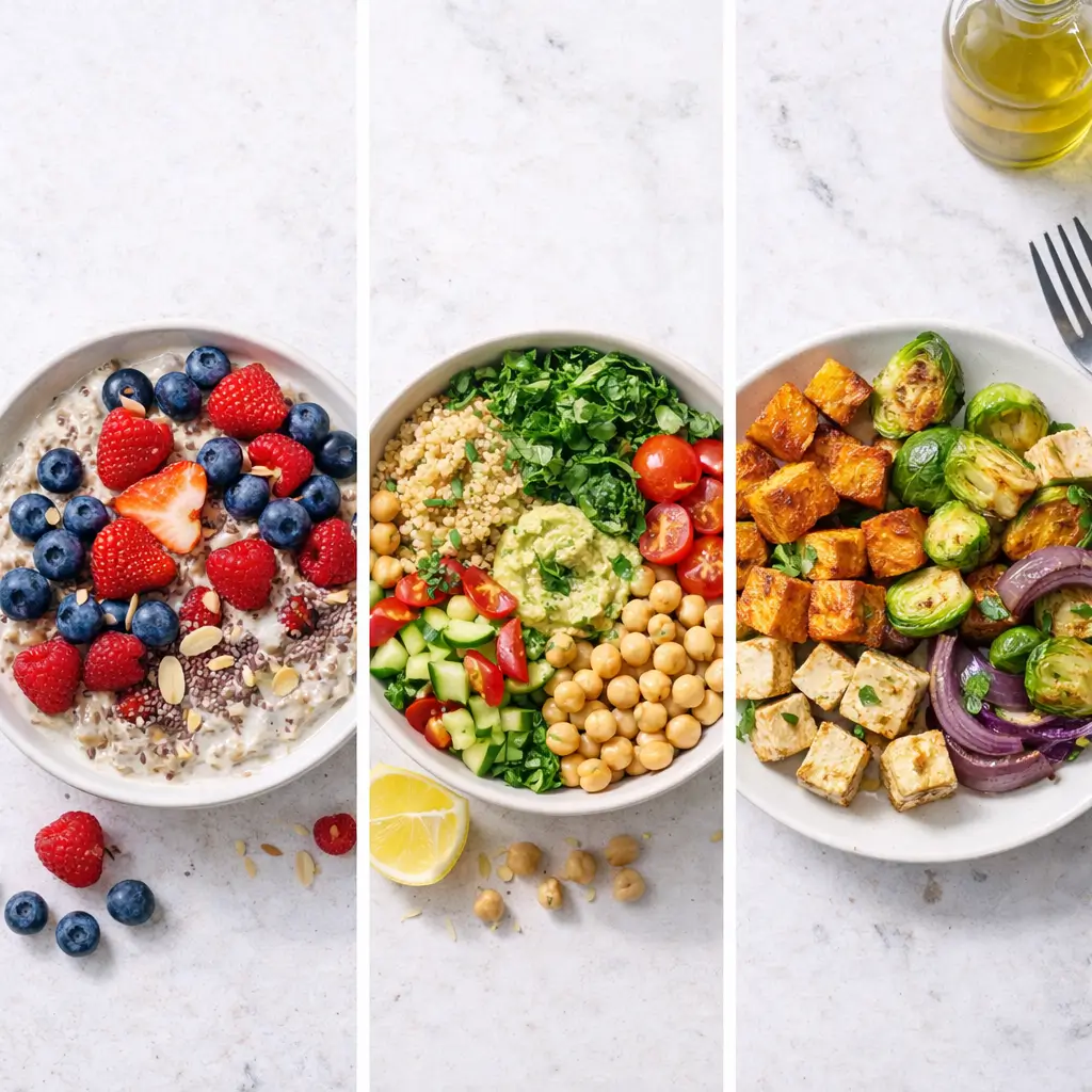 Vegan breakfast, lunch, and dinner recipes for losing weight