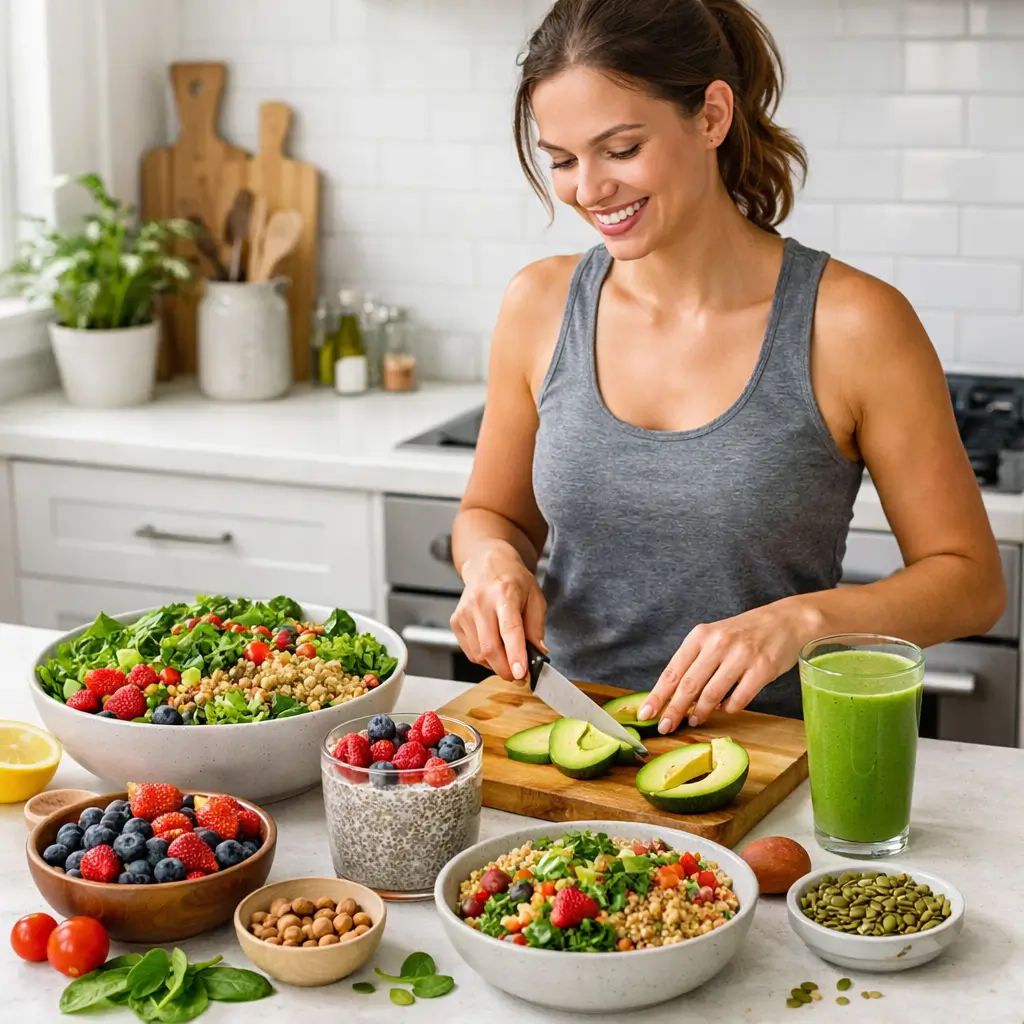 Vegan recipes for losing weight with healthy plant-based meals and fresh ingredients