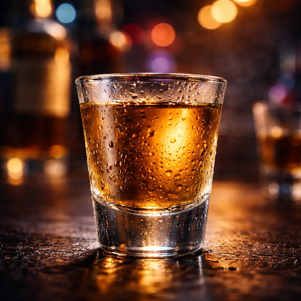 Water moccasin shot drink recipe served cold in a shot glass