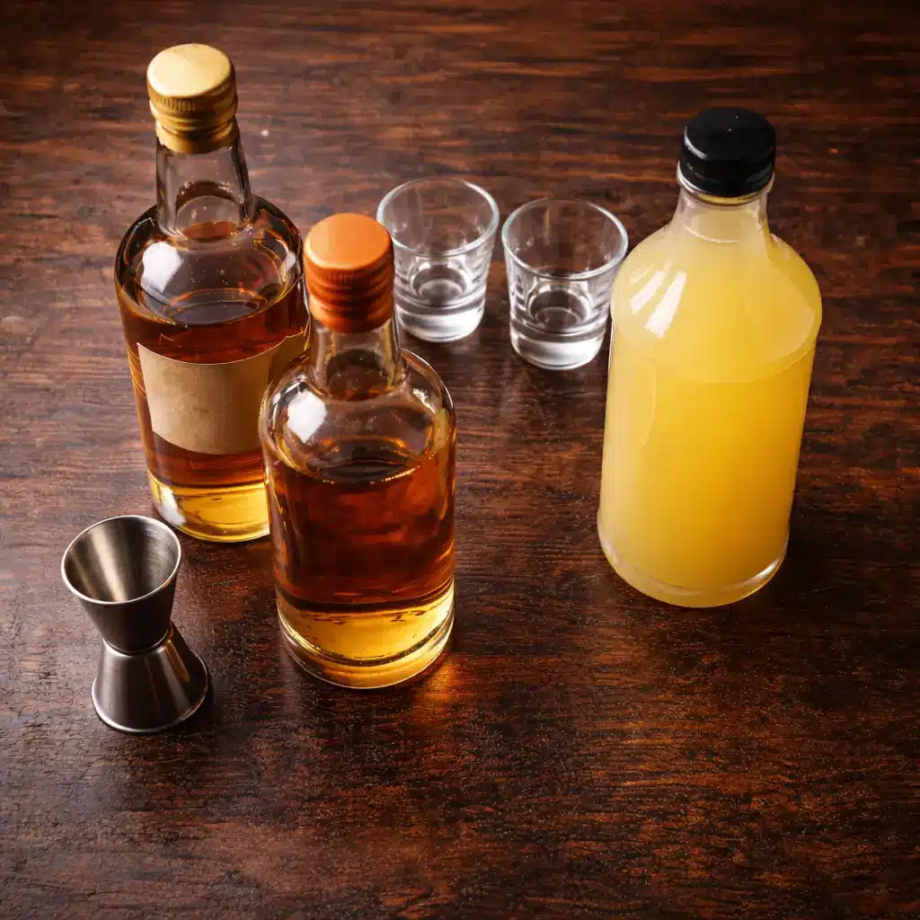 Ingredients needed for a water moccasin shot drink recipe