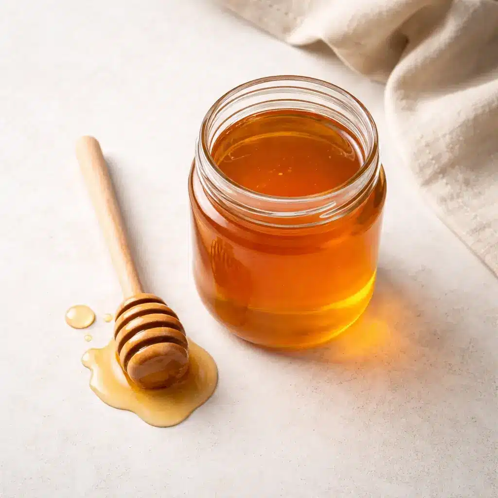 Raw honey used in the canaan honey trick recipe for eyesight