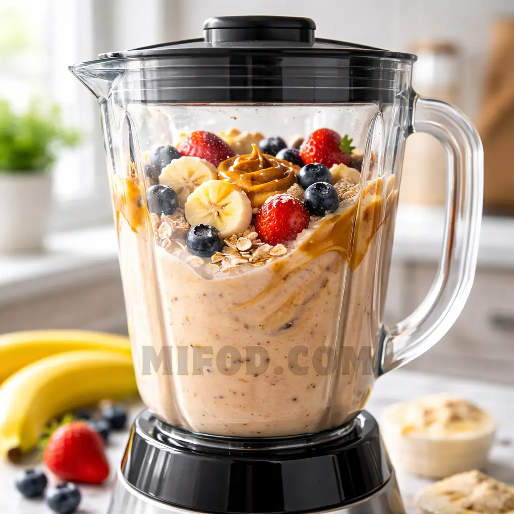 Athlete drinking dude perfect smoothie recipe after workout