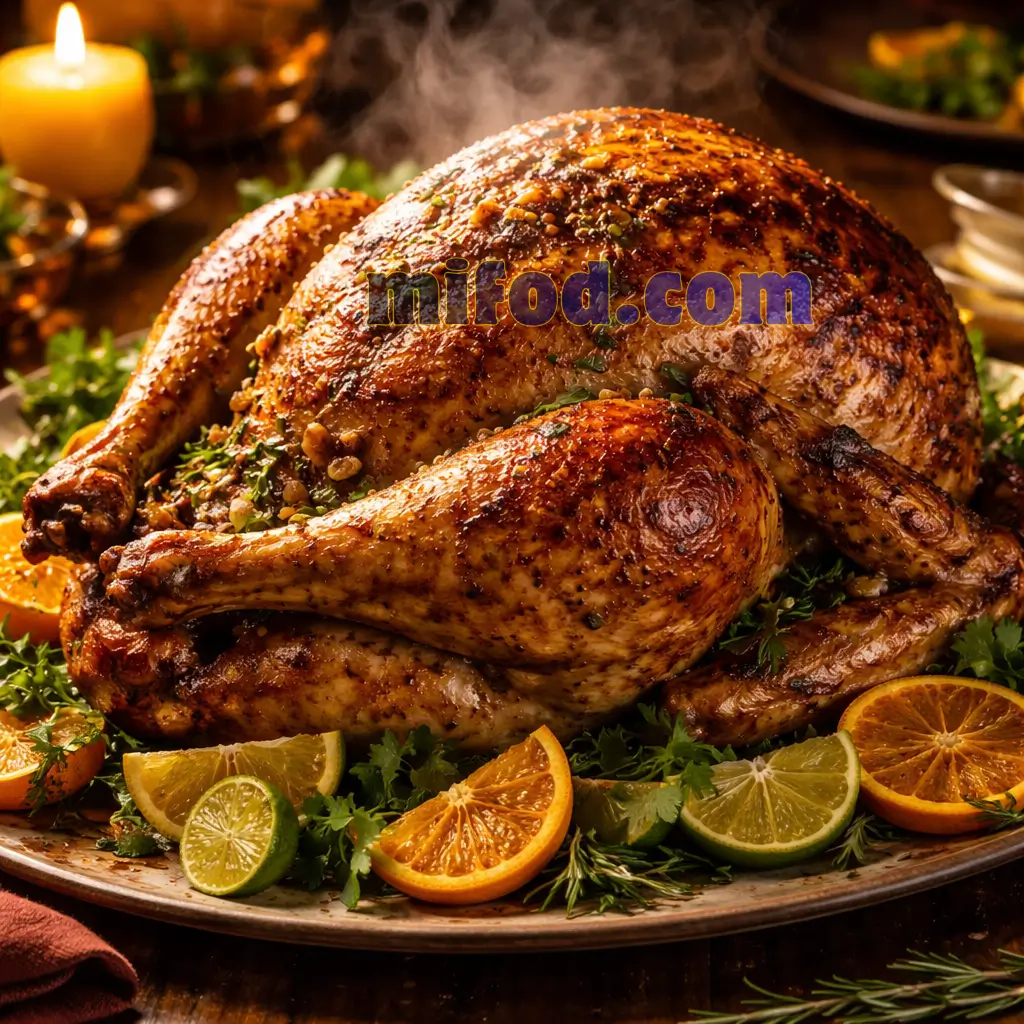 How to season a turkey Puerto Rican style with garlic sofrito marinade