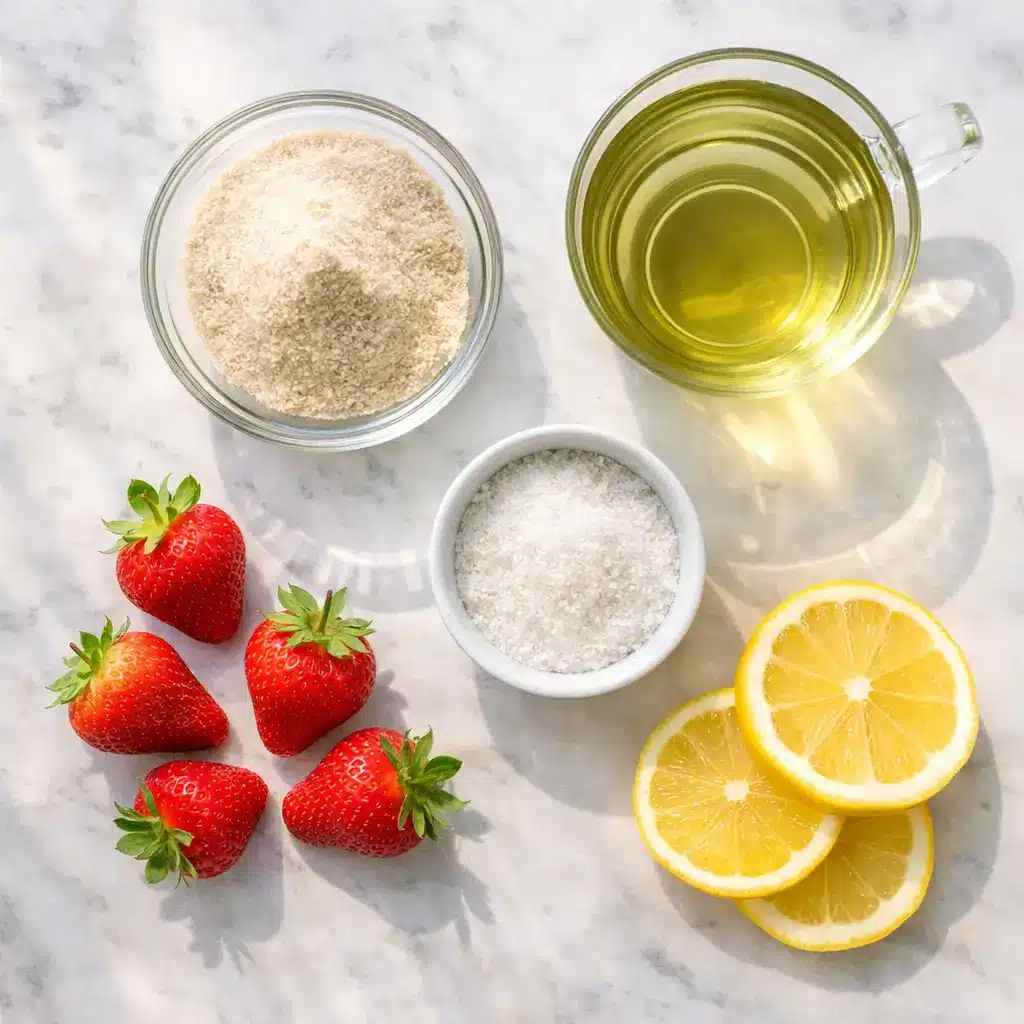 Ingredients for Japanese jello weight loss recipe including agar agar and green tea