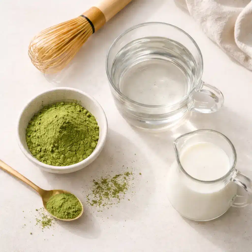 ingredients used in the matcha trick recipe