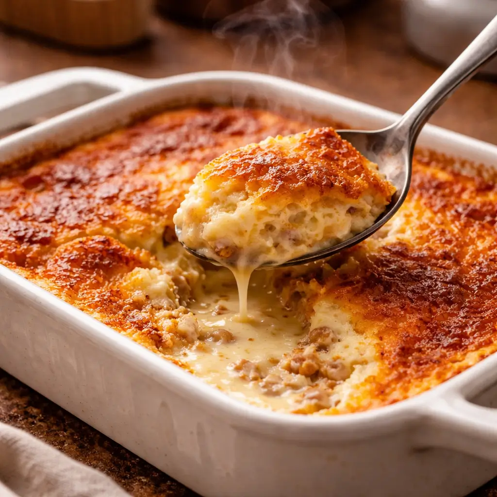 Barefoot Contessa grape nut pudding creamy custard with golden top