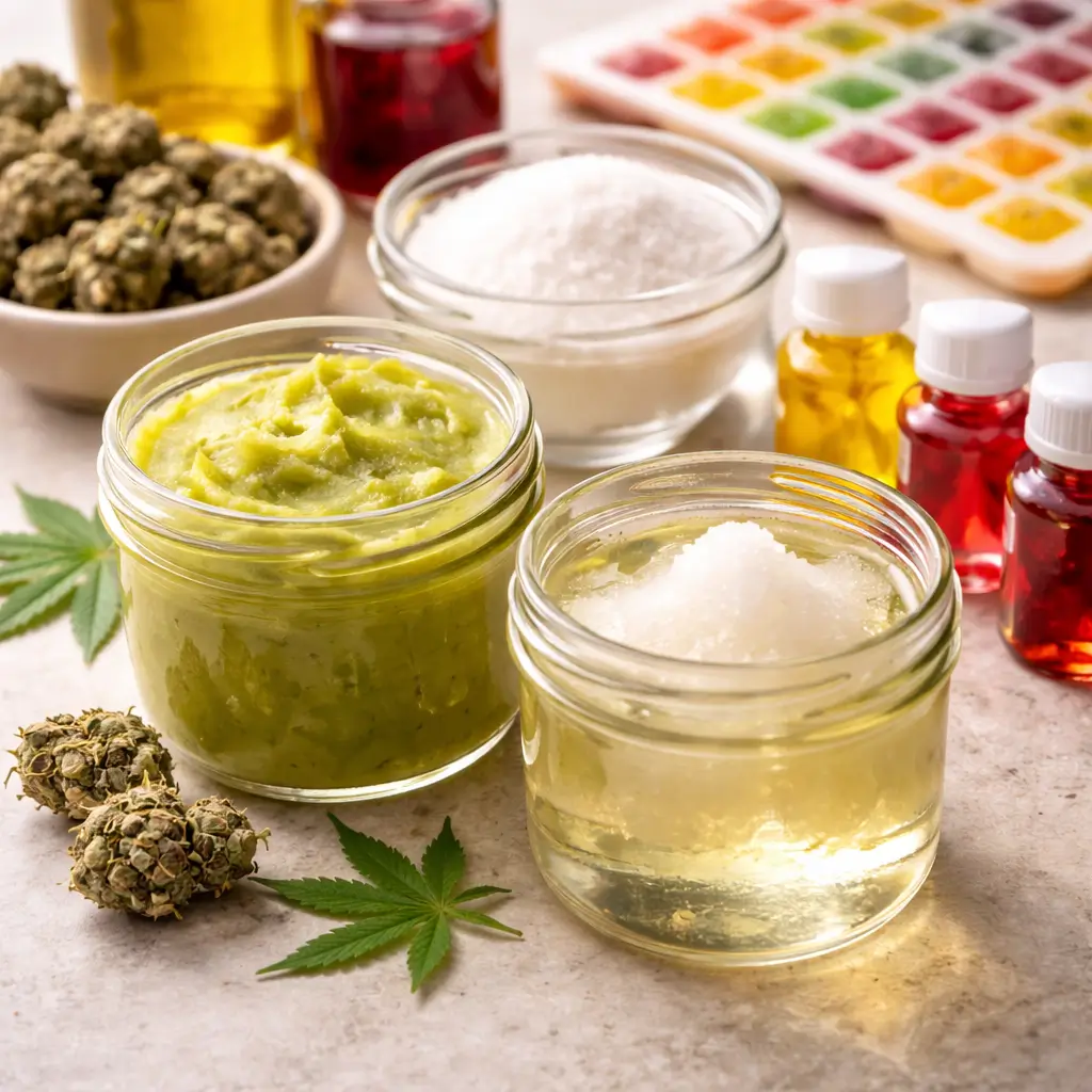 cannabis infused butter and oil used for candy recipes