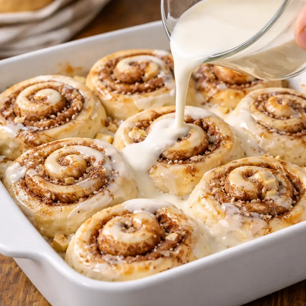 adding cream to cinnamon rolls for marian.designerstouch cinnamon roll hack recipe
