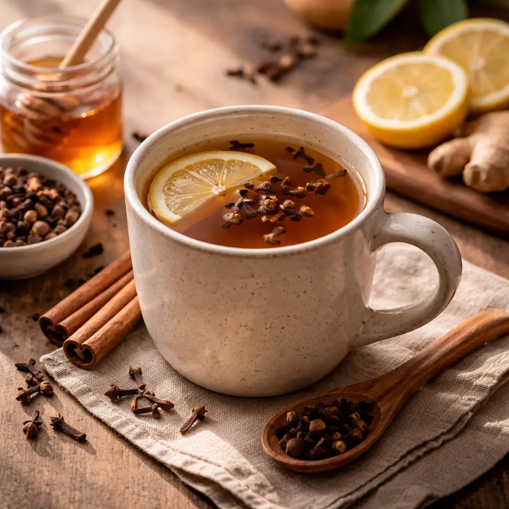 clove tea recipe for weight loss​ homemade herbal tea in a cup