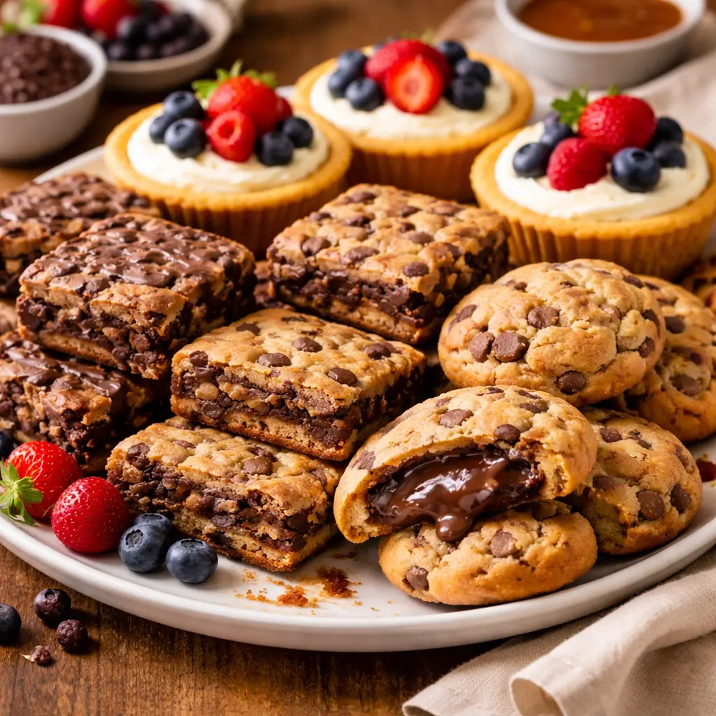 soft baked cookie mix dessert platter ideas