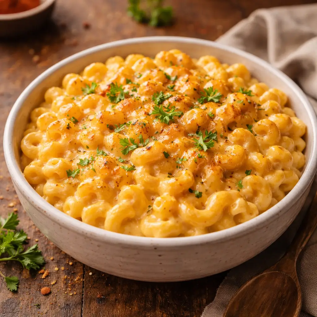kimmy's kreations mac and cheese recipe Bowl of creamy macaroni and cheese served warm