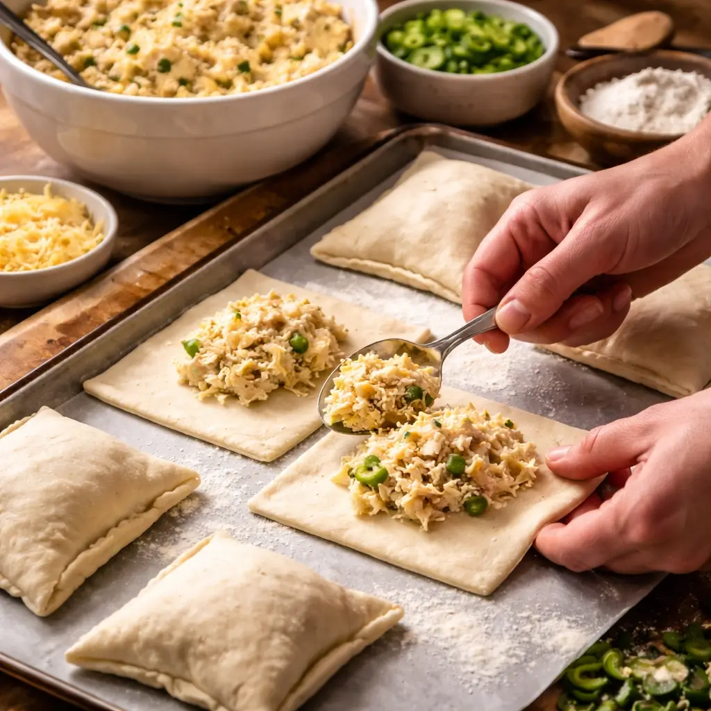 Making starbucks jalapeno chicken pocket recipe step by step