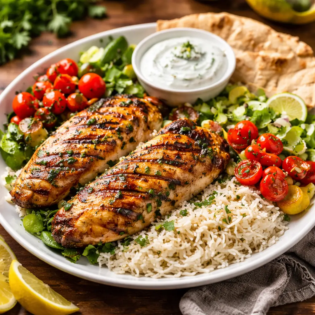 mediterranean herb chicken international cuisine dish