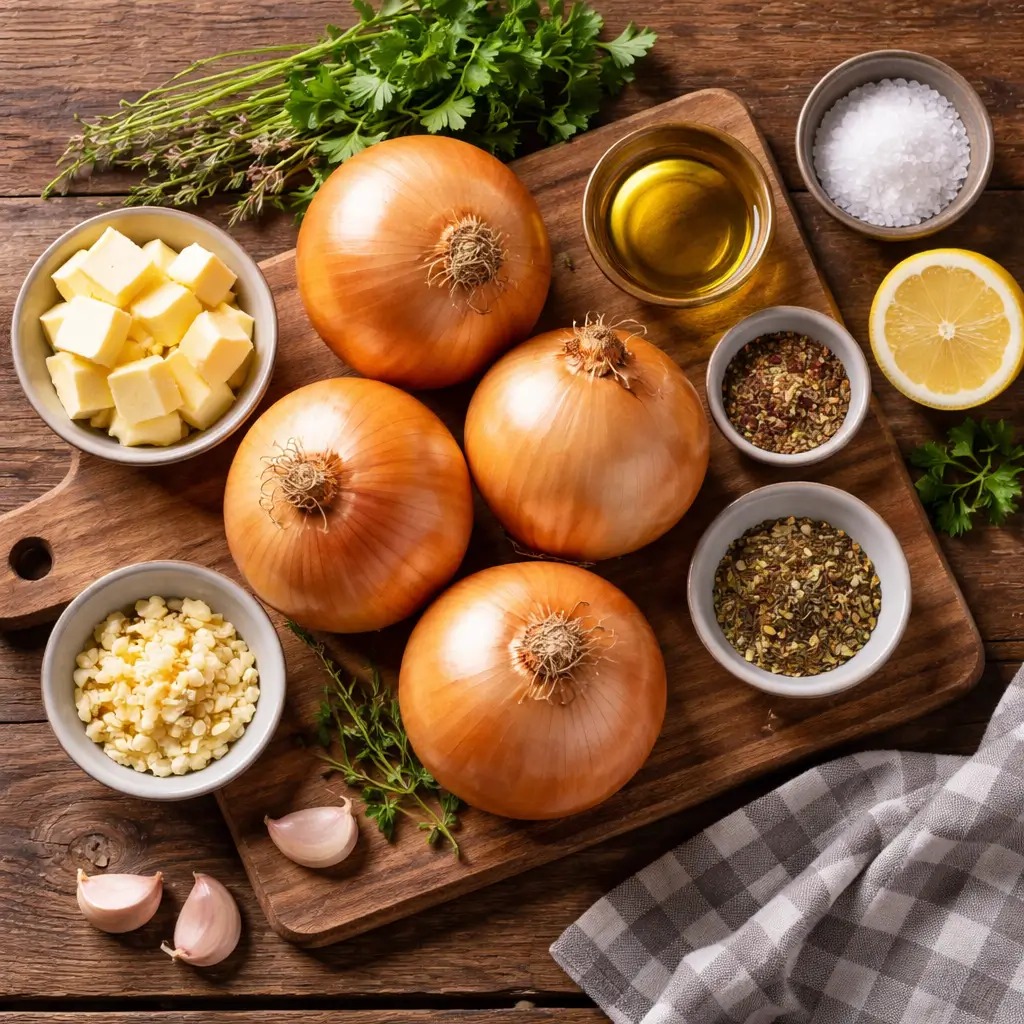 ingredients for how to make an onion boil in the air fryer​