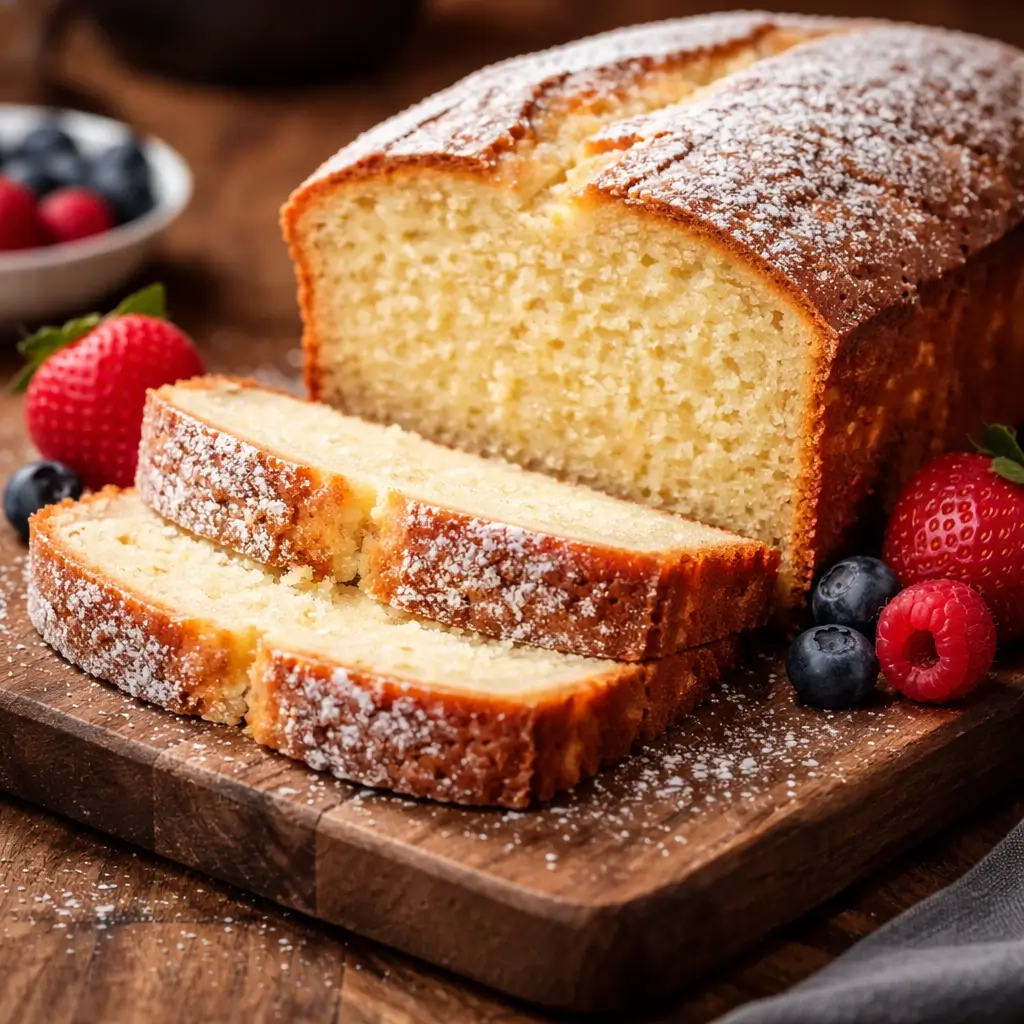 recipe for stock's pound cake moist buttery slices with golden crust