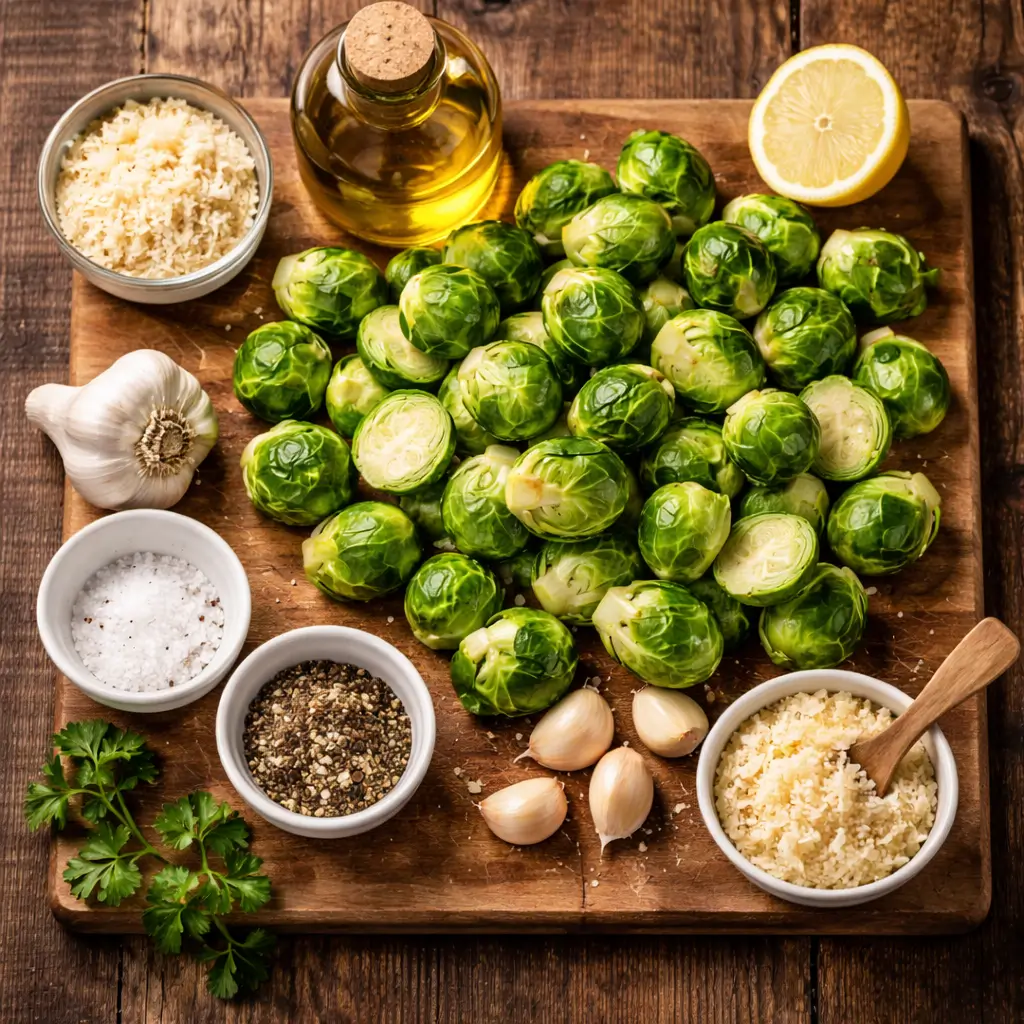 ingredients for saltgrass brussel sprouts recipe fresh brussels sprouts garlic oil