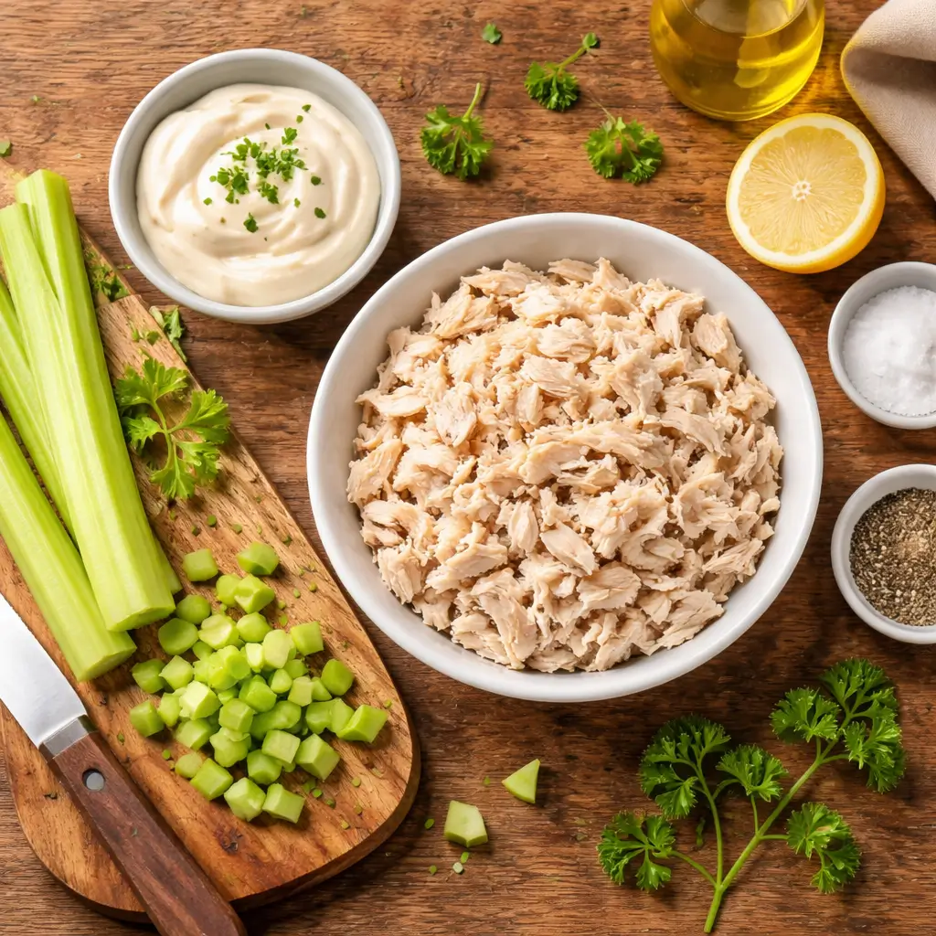 Ingredients for wawa chicken salad recipe