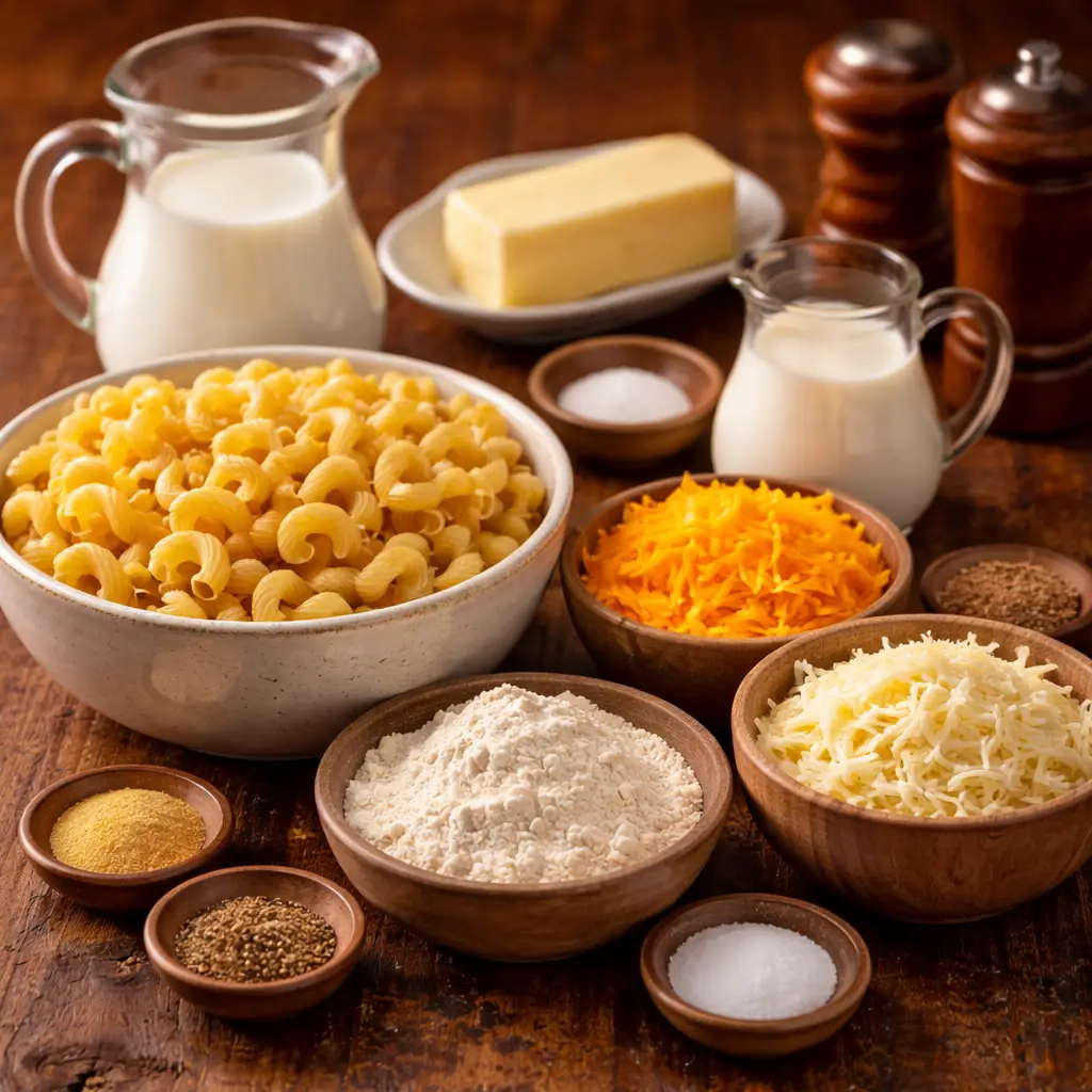 ingredients for yard house mac and cheese recipe