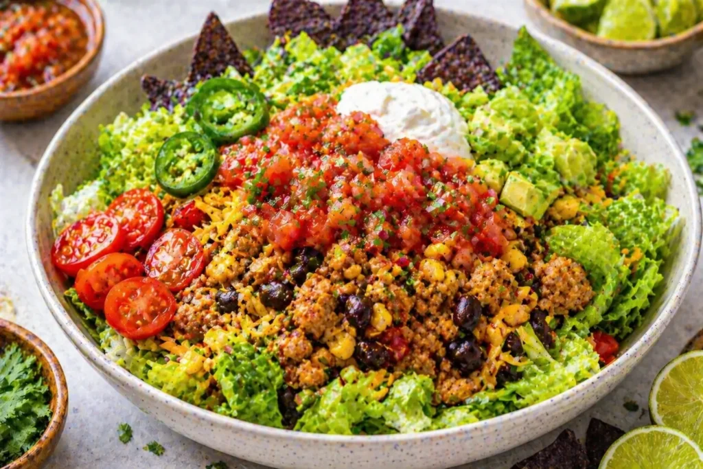 taco salad with turkey and beans