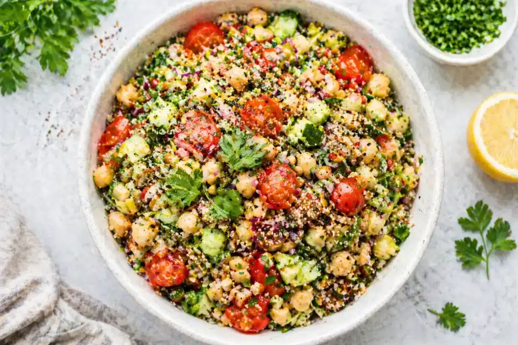 quinoa chickpea power salad