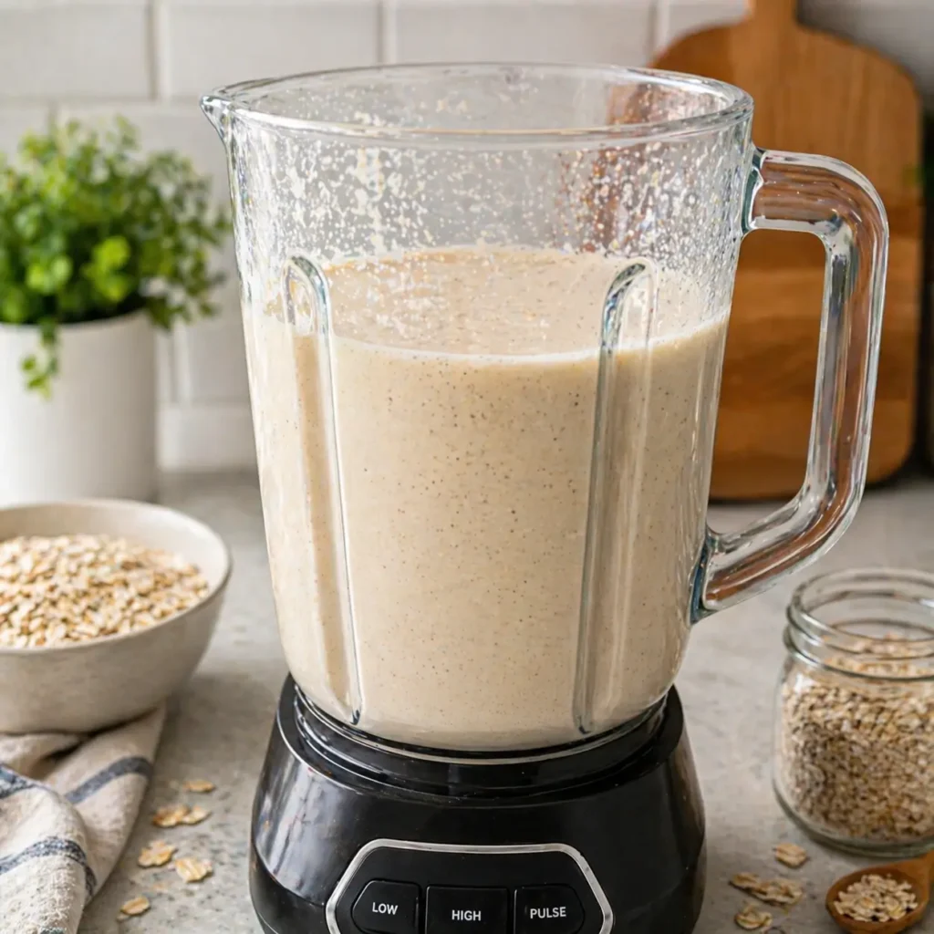blended oat batter